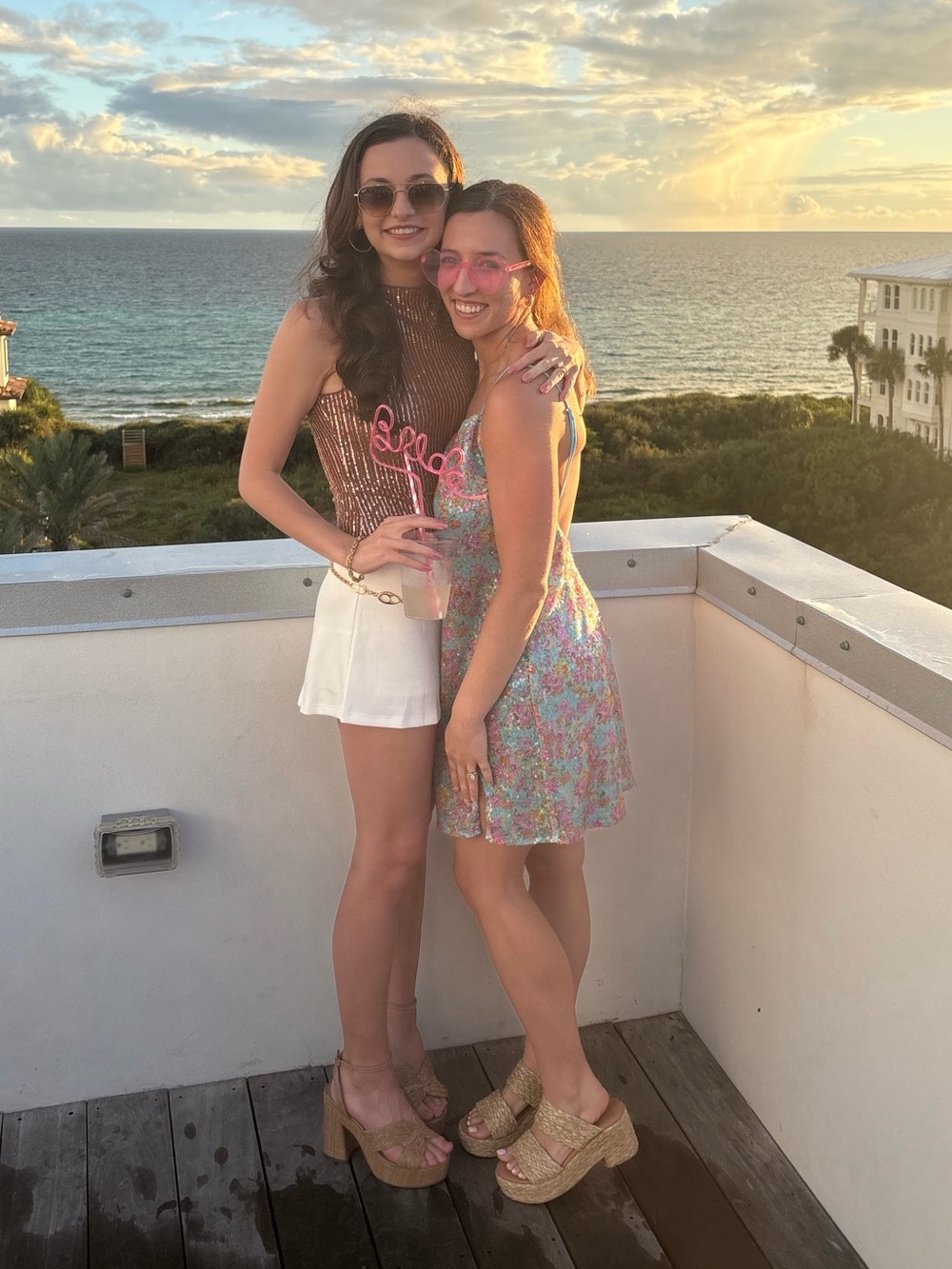 LPA multicolor sequin dress